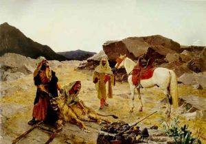 The Captured Lion by Rudolf Ernst