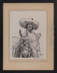 Man And Donkey by Paul Ashbrook