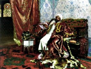 Smoking The Hookah by Rudolf Ernst