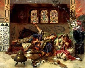 In The Harem by Rudolf Ernst