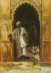 The Palace Guard With The Pasha's Tiger by Rudolf Ernst