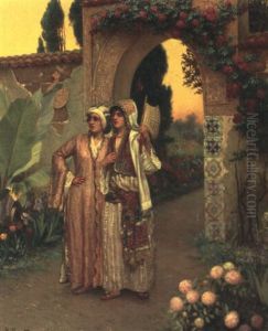 Deux Amies Dans Un Jardin Fleuri Deux Amies Dans Un Jardin Fleuri