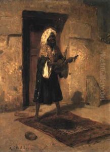 A Street Musician by Rudolf Ernst
