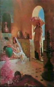 La Cueillette Des Roses by Rudolf Ernst