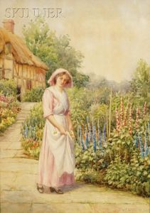 Gathering Flowers In The Garden