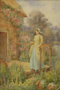 Lady By A Cottage Doorway