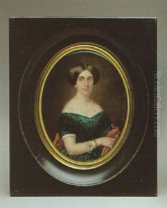 Portrat Einer Dame Mit Perlenarmband Und Kaschmirstola