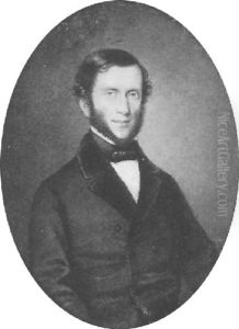A Gentleman (richard Wagner?) In Grey Jacket With Black Collar And Black Cravat