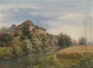 Blick Auf Ein Gutsgebaude