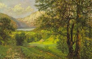 Motiv Nachst Alt Ausee, Aussicht Vom Fuchsbauer Auf Den See Und Die Trisslwand