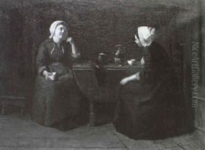 Teestunde by Ludovicius Johannes van Ervens Dorens