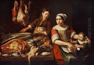 At The Butcher by Jacob Foppens Van Es: