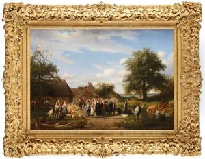Visite De Louis Napoleon Bonaparte A La Ferme Du Coudray, A Brinon (cher), Lors D"un Circuit En Sologne Le 22 Avril 1852