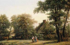 Chaumiere Au Milieu Des Arbres Animee De Personnages