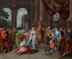 Esther Pleading With King Ahasveros To Save The Jewish People by Joan Petrus von Esch