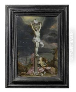 A Reverse-painted Glass Picture by Johann Peter von Esch