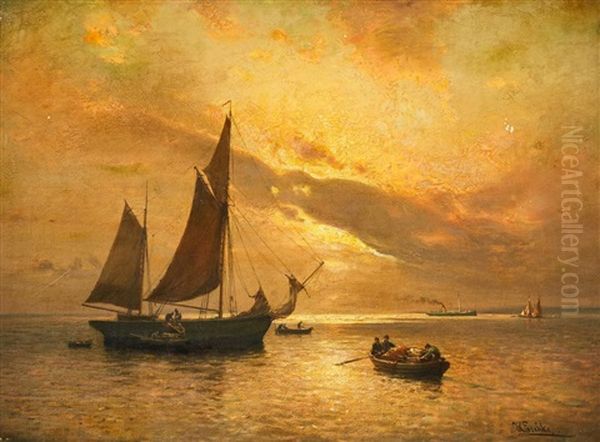 Ships At Sunset - view 1