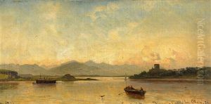 Sound Of Mull. Dunolly Castle Bei Oban by Hermann Eschke