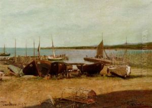 Fischerboote An Der Ostseekuste by Hermann Eschke