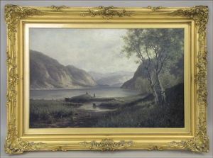 Mountain Lake Fishing by Oscar Eschke