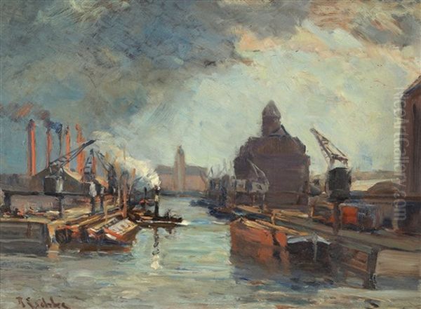 The Harbor In Berlin (+ Another, Verso) - view 1
