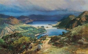 Landschaft Auf Den Azoren by Richard Hermann Eschke