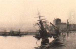 Dammerung Uber Einem Hafen