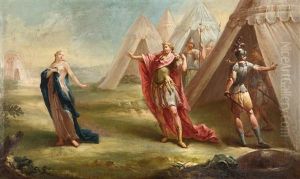 Alttestamentarische Szene (david Mit Bathseba?) by Joseph Esperling
