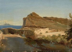 Vue Du Monastere San Giacomo A Capri by August-Wilhelm Esperstedt