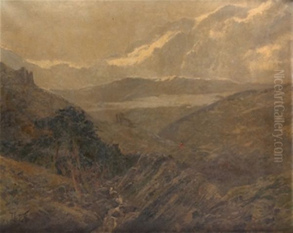 Paisaje Montanoso Con Figura - view 1