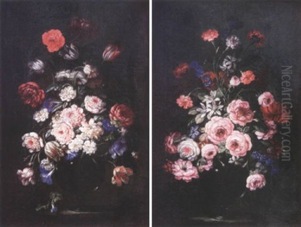 Bouquet De Fleurs Sur Un Entablement - view 1