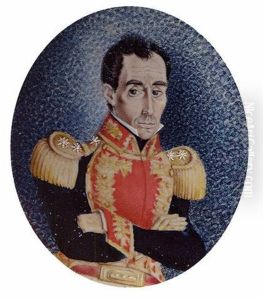 Portrait Of Simon Bolivar by Jose Maria Espinosa