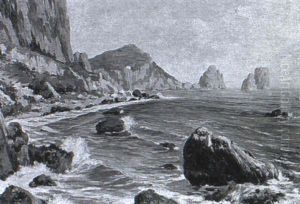 Brandung Vor Der Kuste Capri by Gaetano Esposito