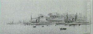 Battlecruisers Lying In Valetta Harbour, Malta Battlecruisers Lying In Valetta Harbour, Malta