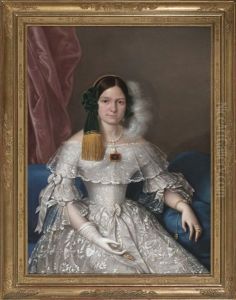 Retrato De Una Joven by Antonio Maria Esquivel Suarez de Urbina
