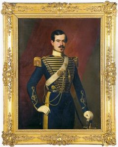 Retrato De D. Javier Linares, Guardia Real De Isabel Ii by Antonio Maria Esquivel Suarez de Urbina