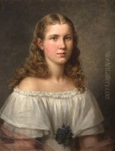 Retrato De Nina by Antonio Maria Esquivel Suarez de Urbina
