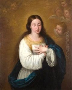 Virgen Con Nino by Antonio Maria Esquivel Suarez de Urbina