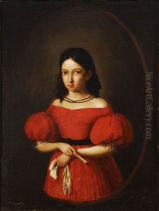Retrato De La Infanta Maria Luisa Teresa De Borbon by Antonio Maria Esquivel Suarez de Urbina