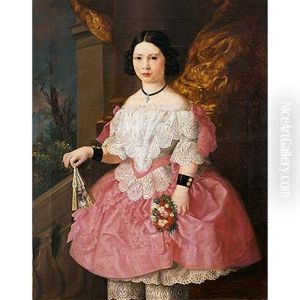 Retrato De D Carmen Carbo Soria De Paz Peraza De Nina by Antonio Maria Esquivel Suarez de Urbina