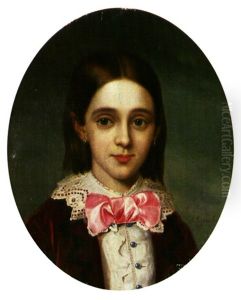 Nina Con Lazo Rosa