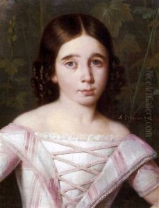 Retrato De Nina by Antonio Maria Esquivel Suarez de Urbina
