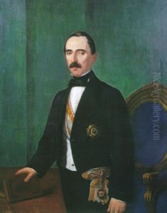 Retrato De D. Luis Diez. Caballero Gran Cruz De Isabel La Catolica by Antonio Maria Esquivel Suarez de Urbina