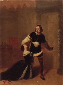 Escena De Celos by Antonio Maria Esquivel Suarez de Urbina