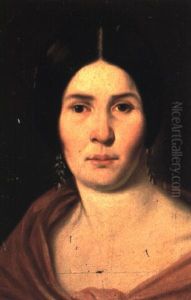 Retrato De Antonia Frutos, Esposa Del Pintor by Antonio Maria Esquivel Suarez de Urbina