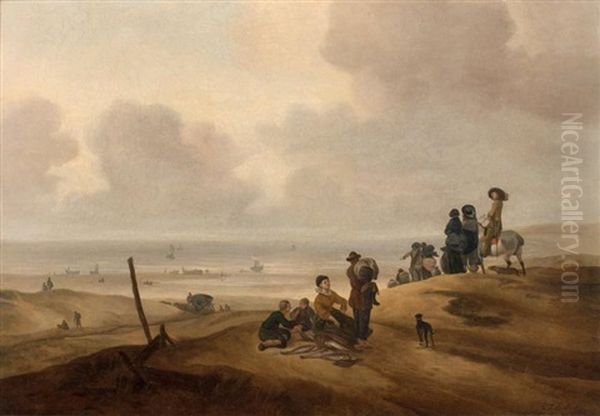 Retour De Peche Sur La Plage De Scheveningen - view 1