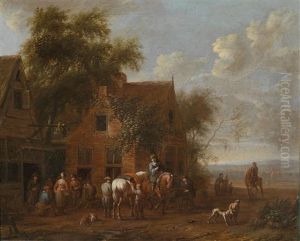 Reiter Vor Dem Wirtshaus by Cornelisz van Essen