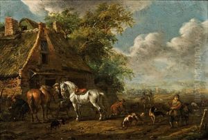 Rast Vor Der Schenke by Cornelisz van Essen