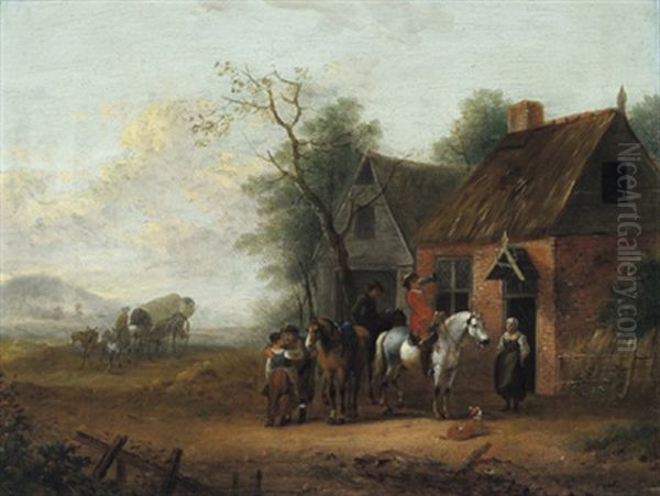 Rastende Reiter Vor Einem Wirtshaus - view 1