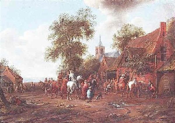 Reiter In Einem Hollandischen Dorf - view 1